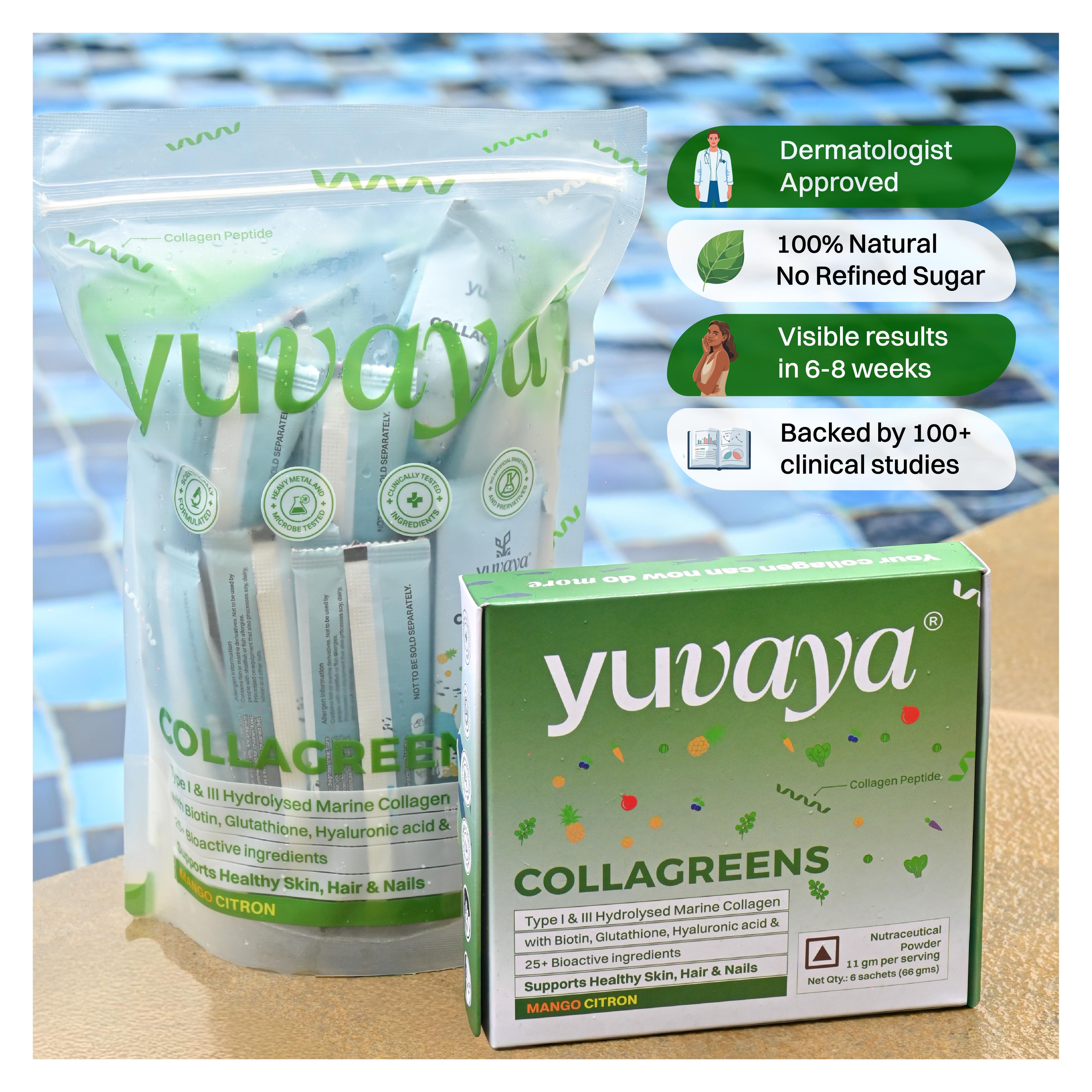 Yuvaya Collagreens 30 day pack- 275 grams