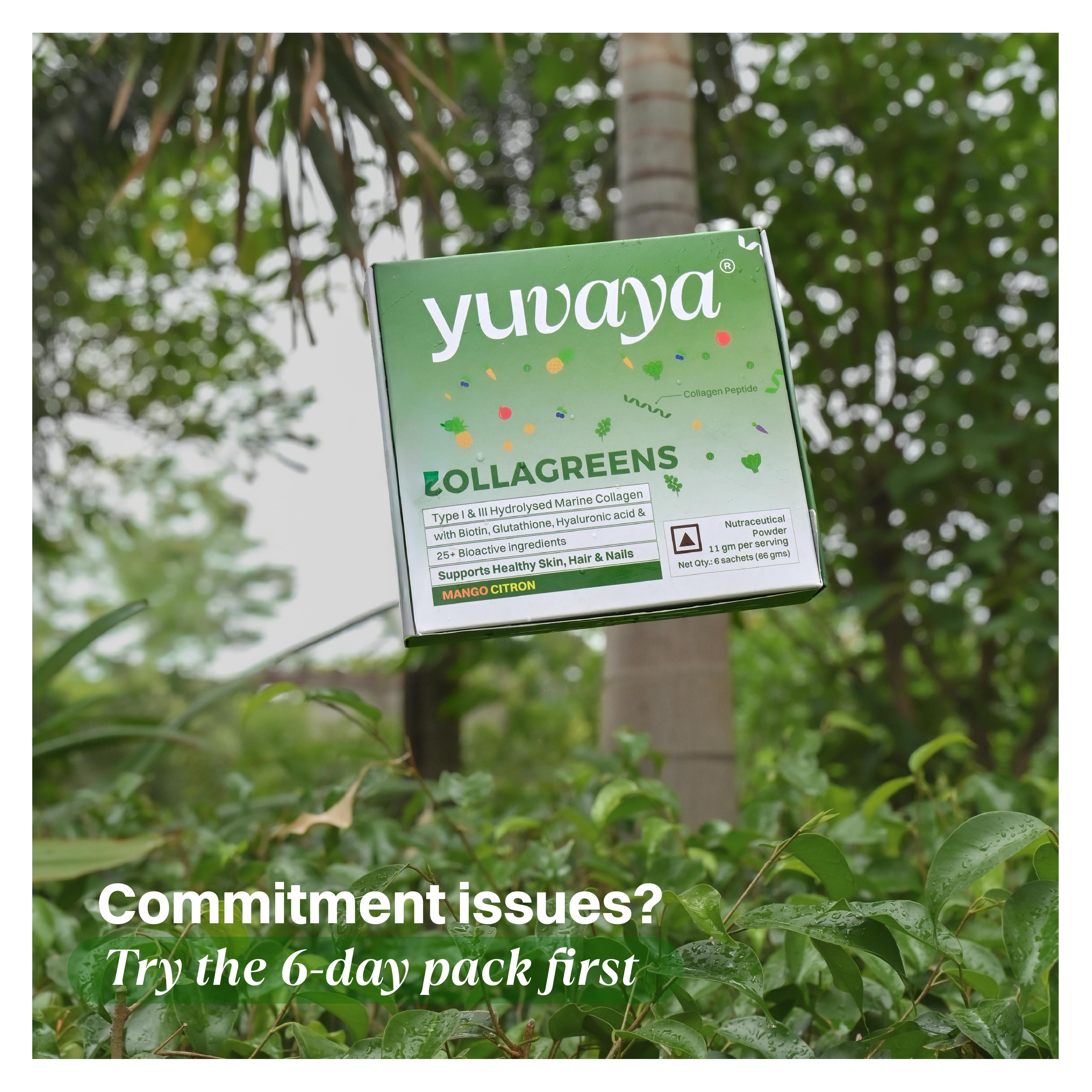 Yuvaya Mini Collagreens 6 day trial pack- 66 g